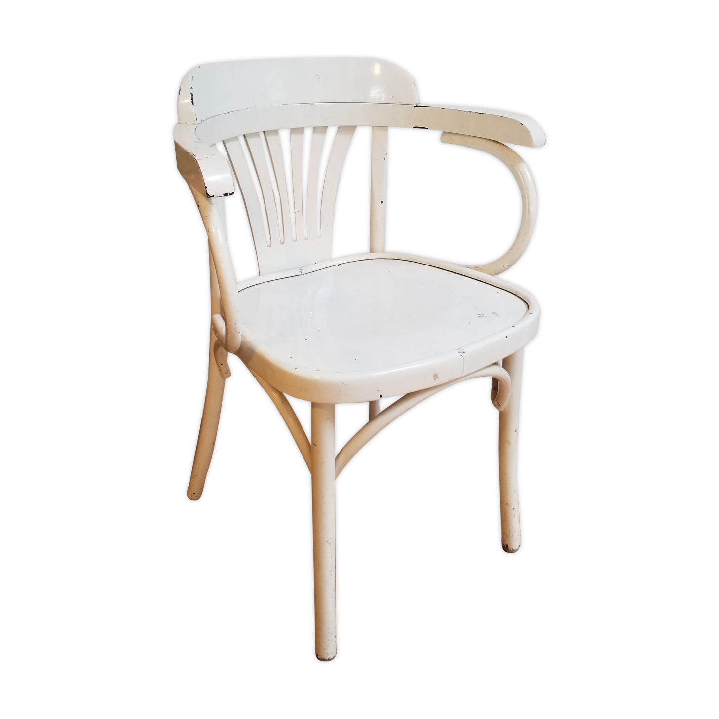 Curved wooden chair