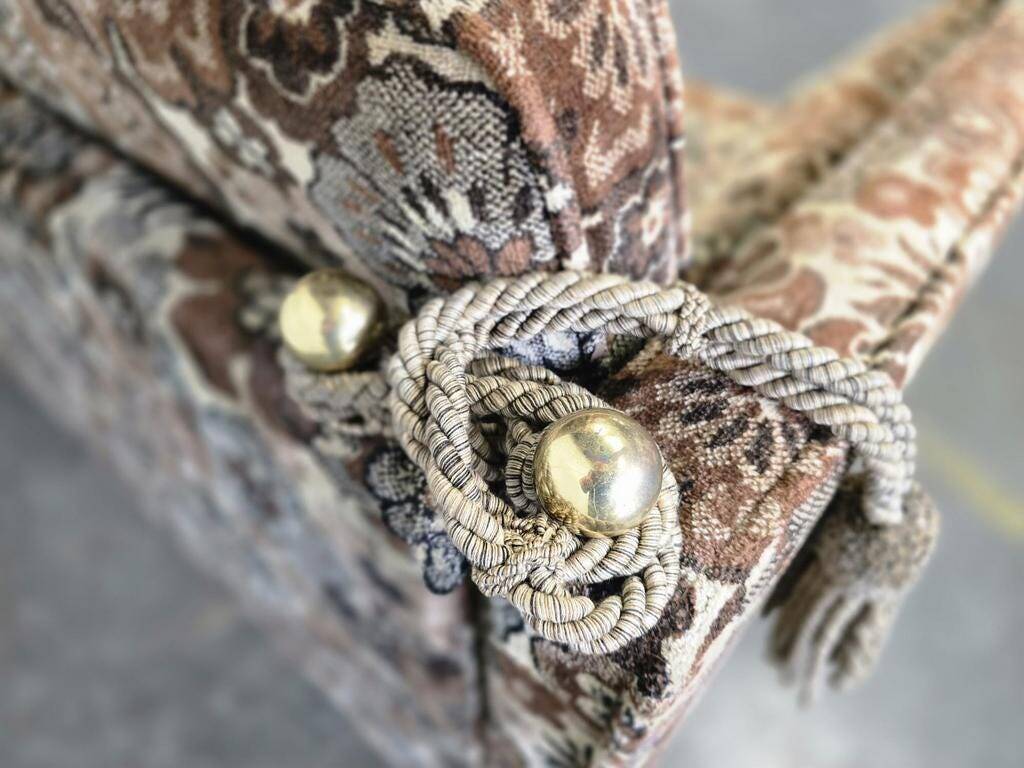 Vintage three-seater folding sofa bed