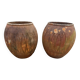Pair of Art Deco Cast Iron Vases from Charleville-Mézières
