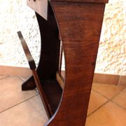 Magazine holder in varnished wood / vintage 60s