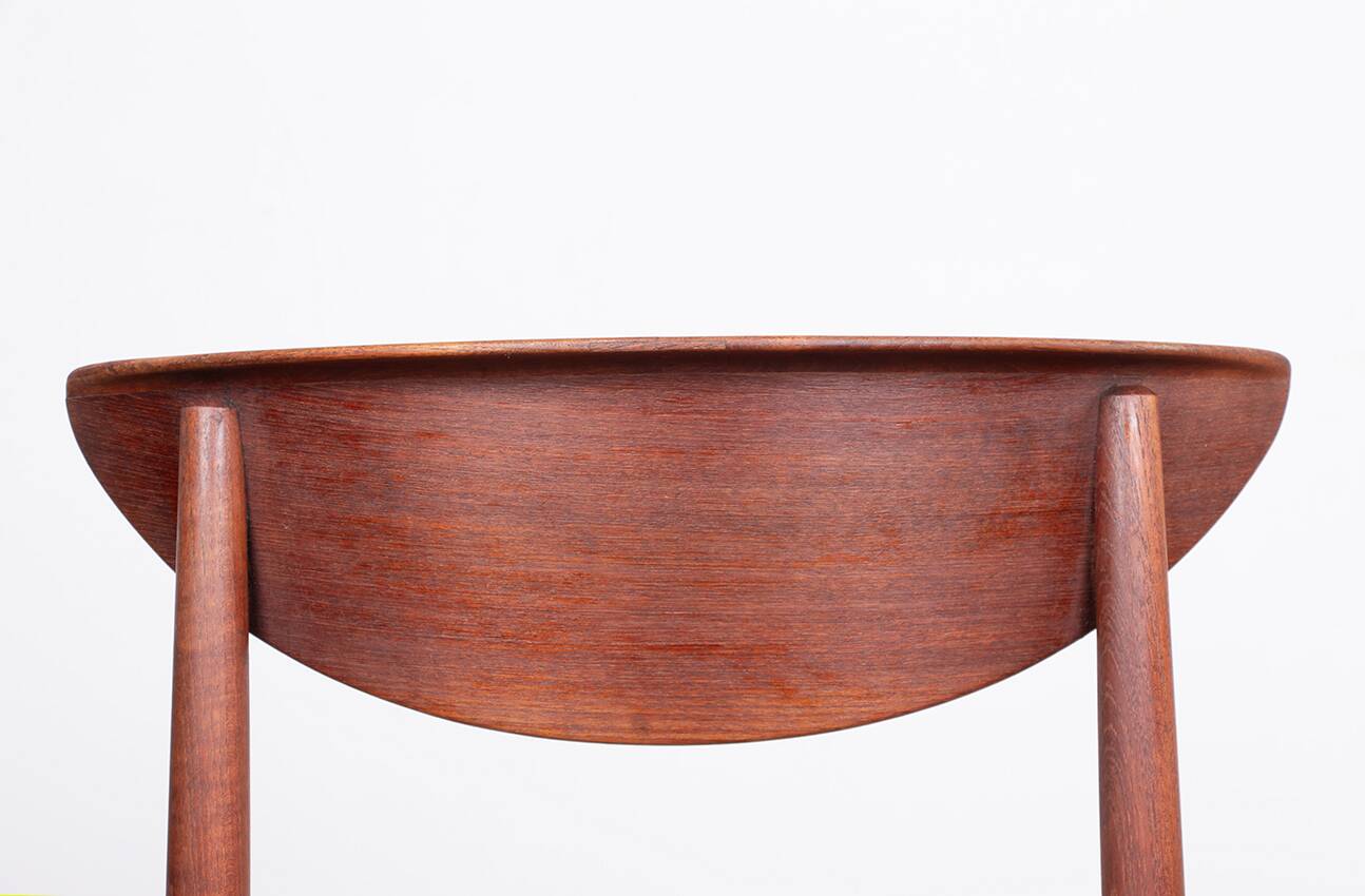 6 Danish chairs in teak and sea rush, model 316 by Peter Hvidt 1960.