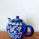 Vintage enamel ceramic teapot