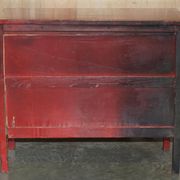 Hand-painted Victorian pine commode featuring a horse and jockey.