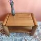 Vintage bedside table in elm