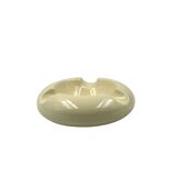 Cendrier en céramique crème Space Age, Sicart Italie années 1970