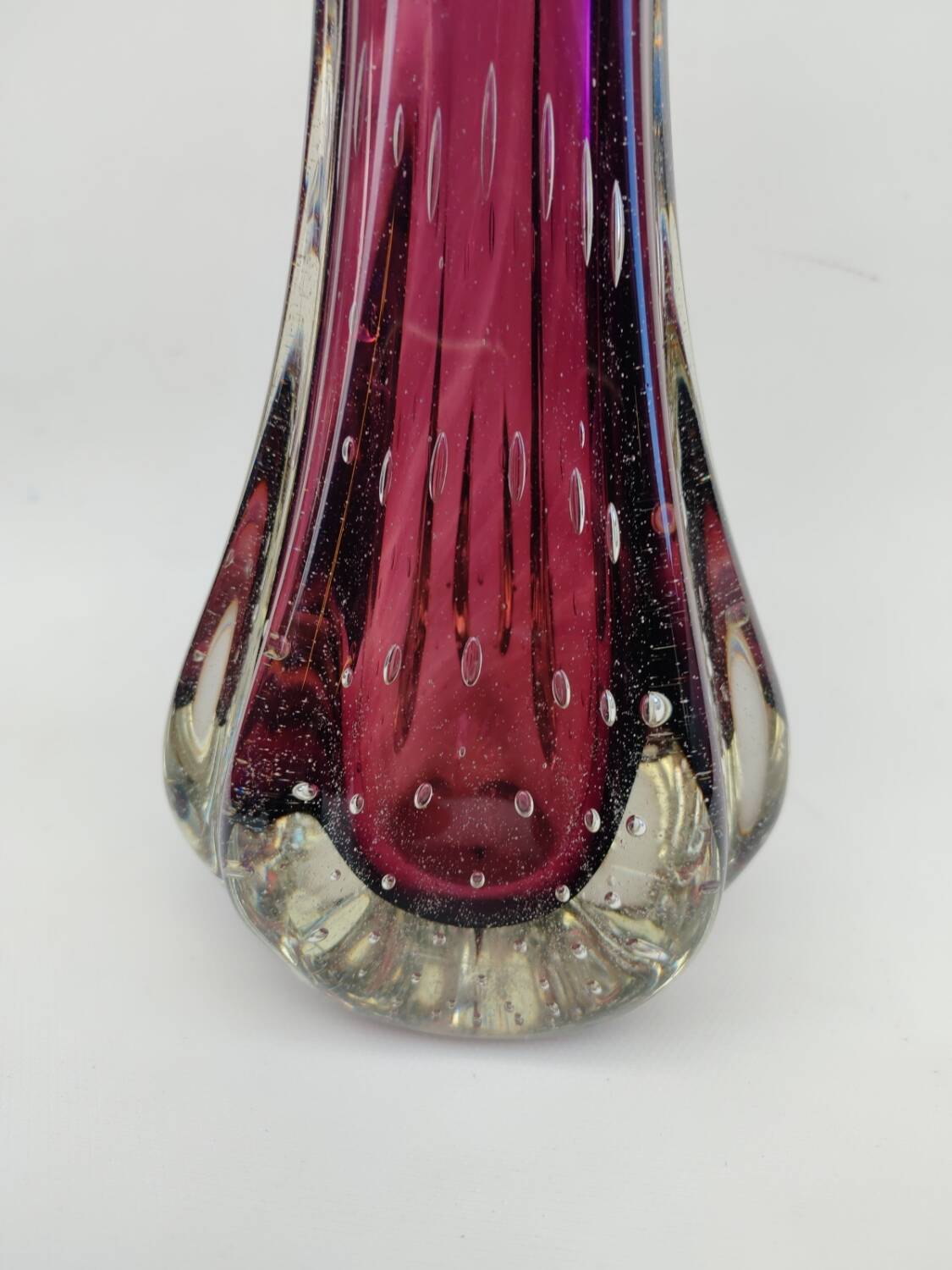 Murano glass vase, amethyst in colour, circa 1950.