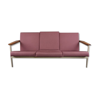Vintage 3-seater purple sofa