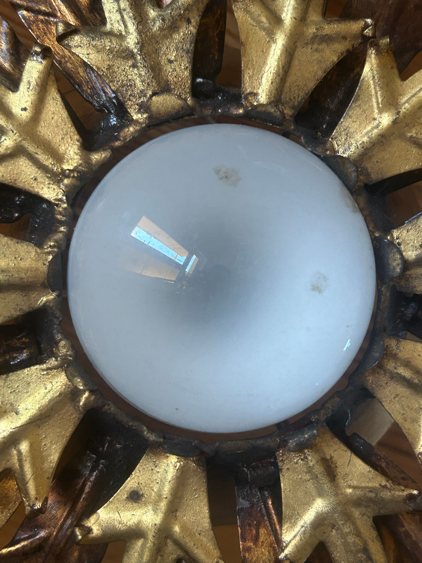 70s sun ceiling light