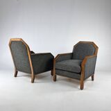 Set of 2 Art Deco Club Chairs, France, 1930s