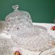 Round dish with crystal bell