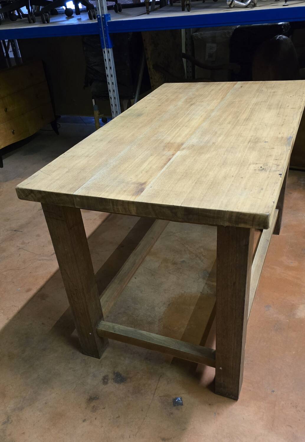 Old farmhouse table made of solid wood - Vintage work table