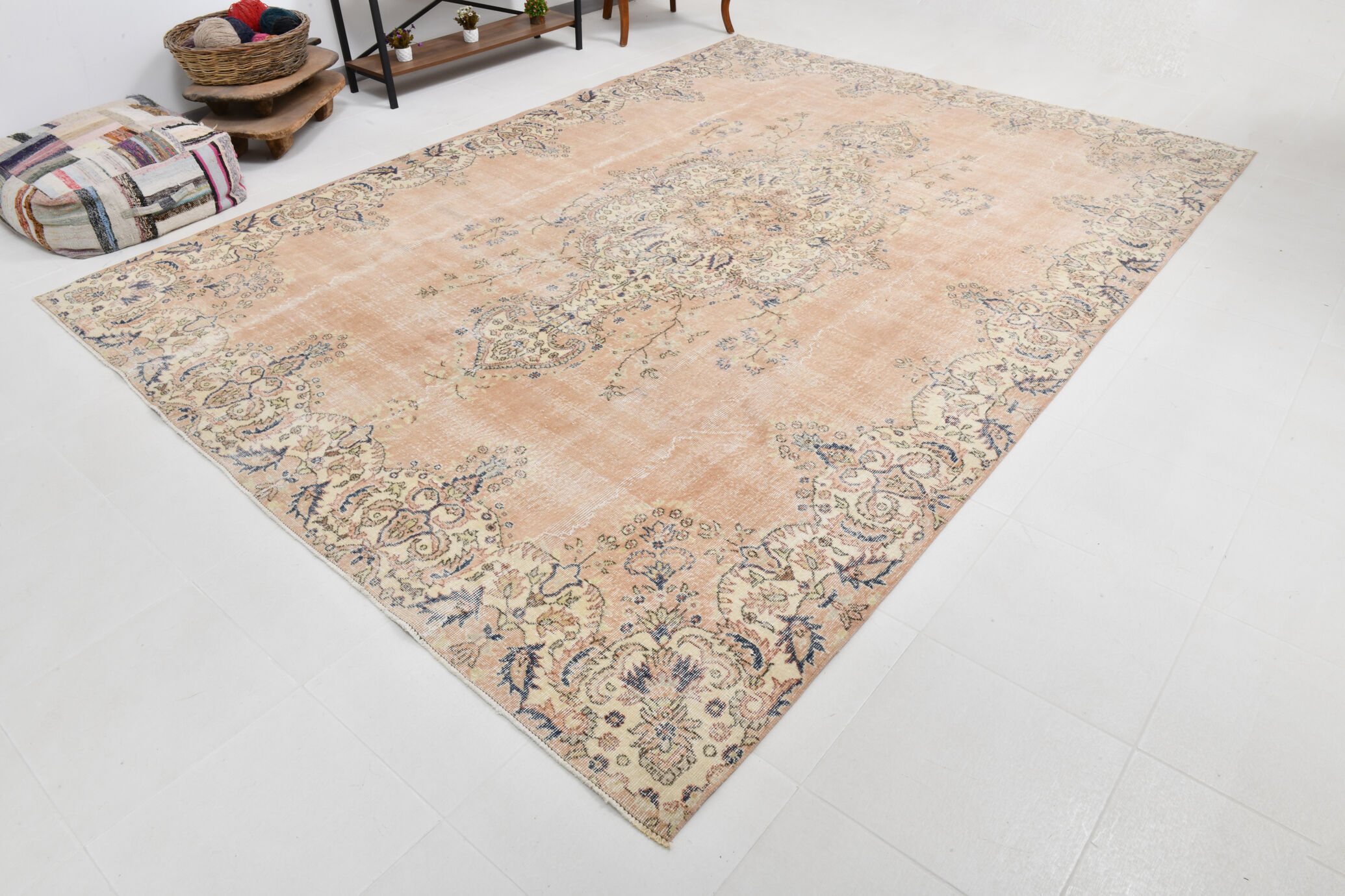 Handmade antique classic rug 361x260cm