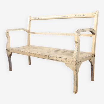 Ancien banc de jardin en teck