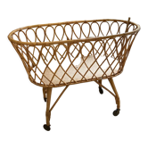 Vintage rattan crib