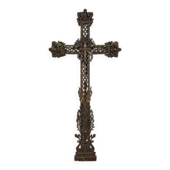 Calvary cross from the Napoleon III period in cast iron (2)