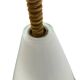 Vintage XL glass pendant light / cone / Renato Tosi for Leucos