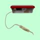 60s Red Night Light made by Knud Christensen in the Mid-Century, Danish Design Wall Lamp Adjustable