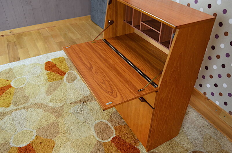 Secretary scandinavian vintage teak design 1960