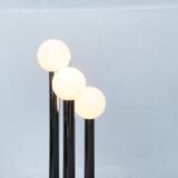 Vintage German floor lamp from the 1970s in glass and metal.