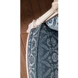 Blue velvet armchair in louis XVI style