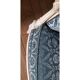 Fauteuil velours bleu style louis XVI