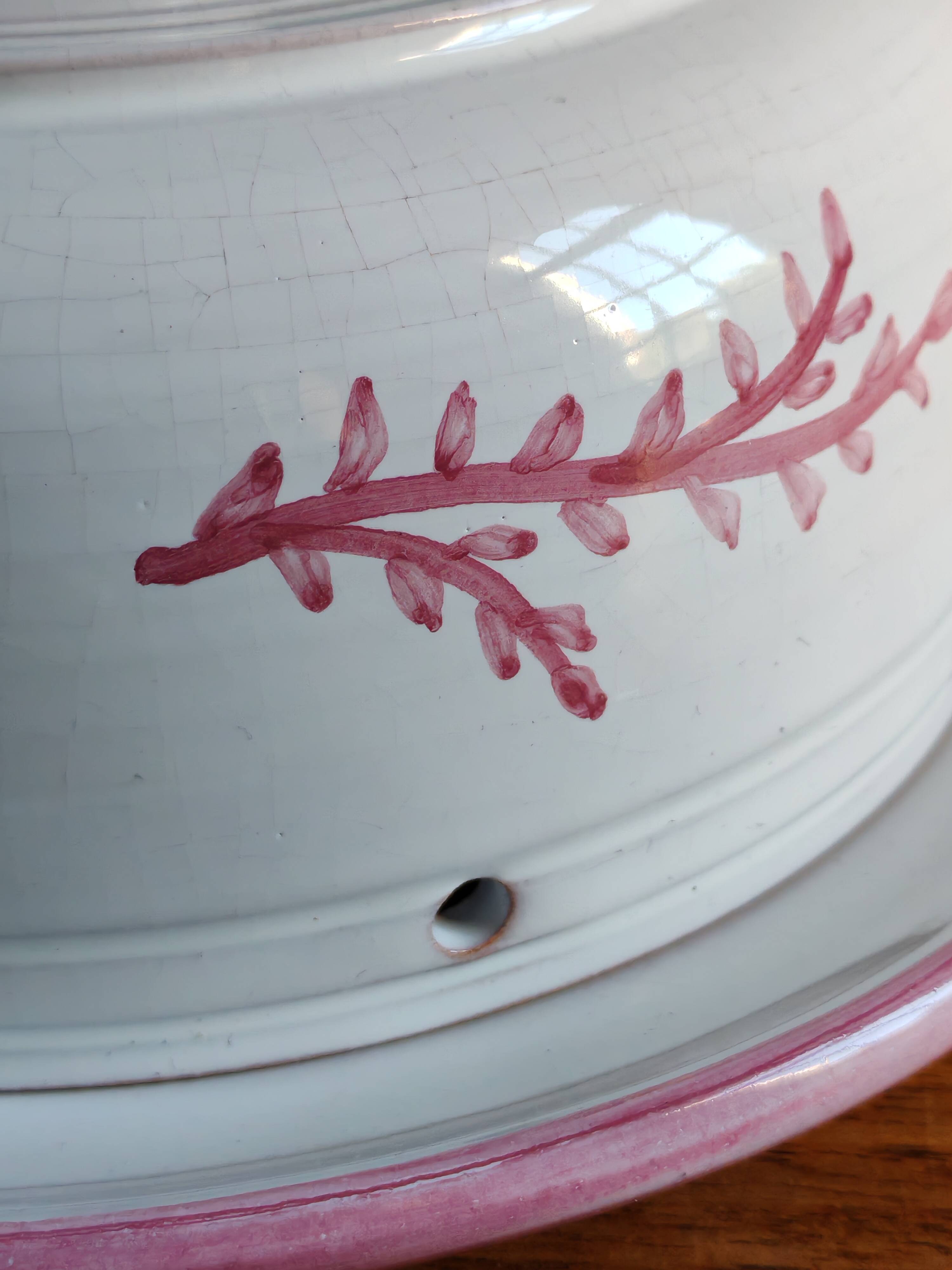 Vintage Ceramic Cheese Dome – Floral Branch Decor