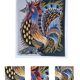 handmade "Aurore" rooster tapestry from the 1970s