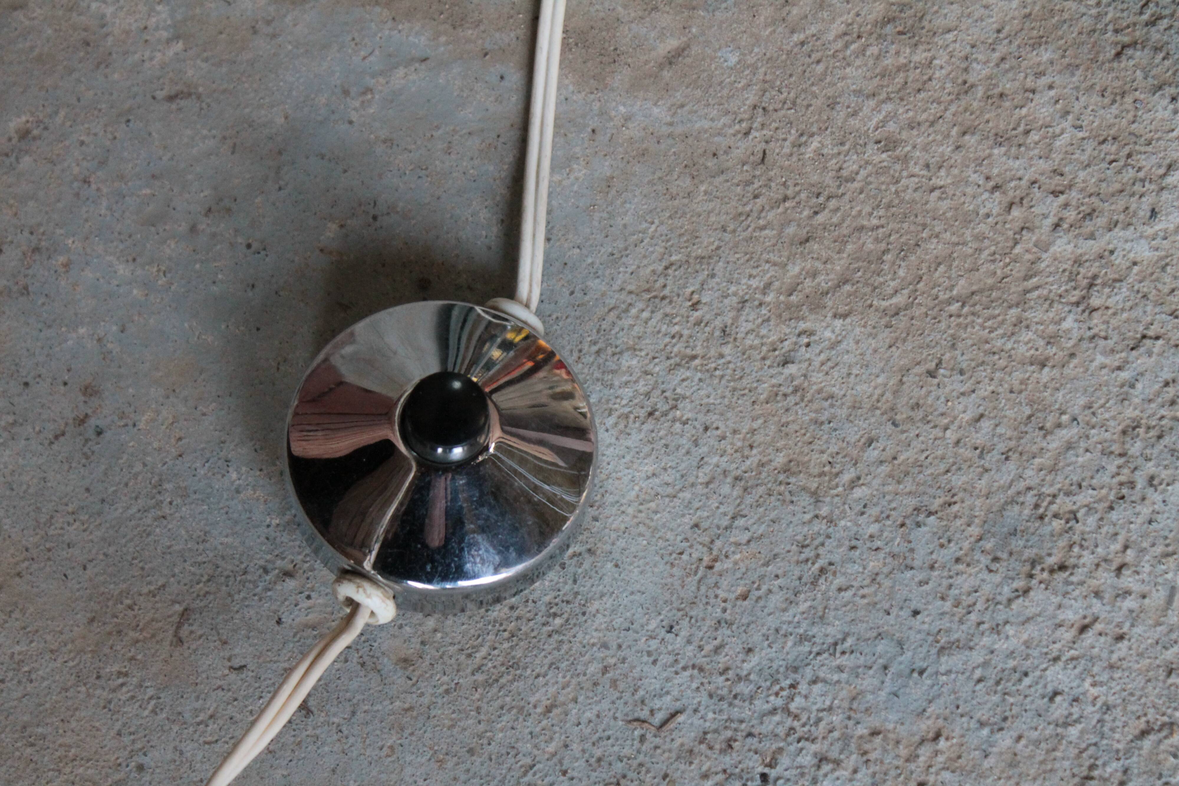 Lampadaire vintage chromé Murano Mazzega