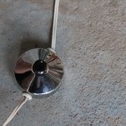 Lampadaire vintage chromé Murano Mazzega