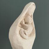 Virgin and child plaster sculpture