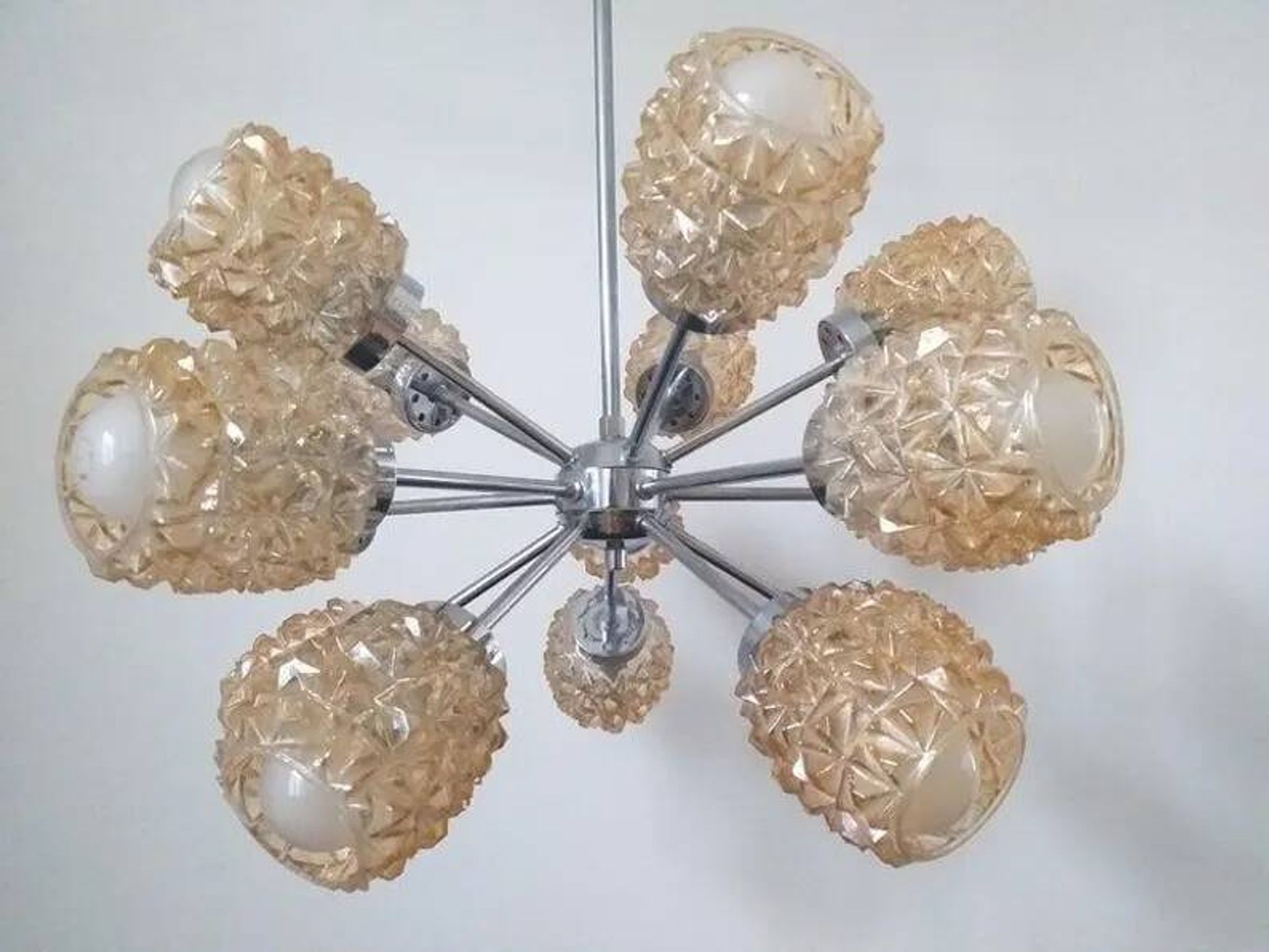 Midcentury Atomic Sputnik Chandelier, Germany, 1970s