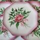 dessert plates and serving dish in earthenware – hand-painted decoration
