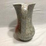 Lot 2 old ceramic jugs enamelled identical pattern