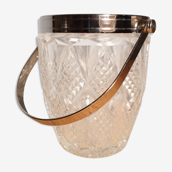 Pressed glass ice bucket
