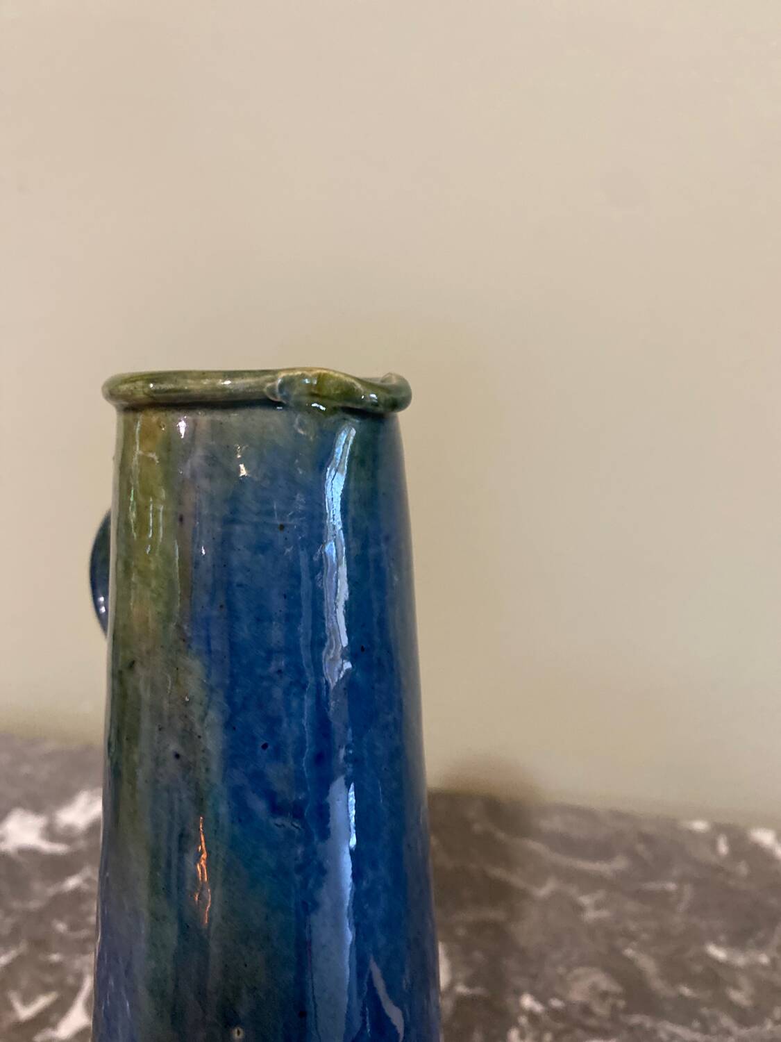 Glazed stoneware vase