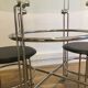 Glass round table and chairs 70/80