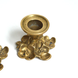 Duo of brass candle holders