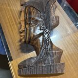 Pair of large African wedding masks