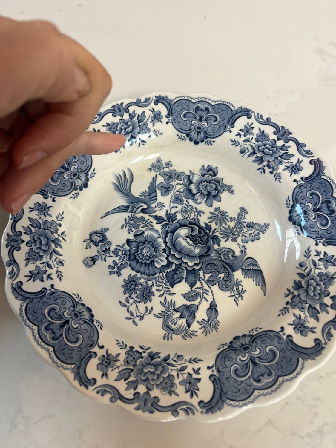 6 English porcelain plates "Windsor" Ridgway 1792 Staffordshire