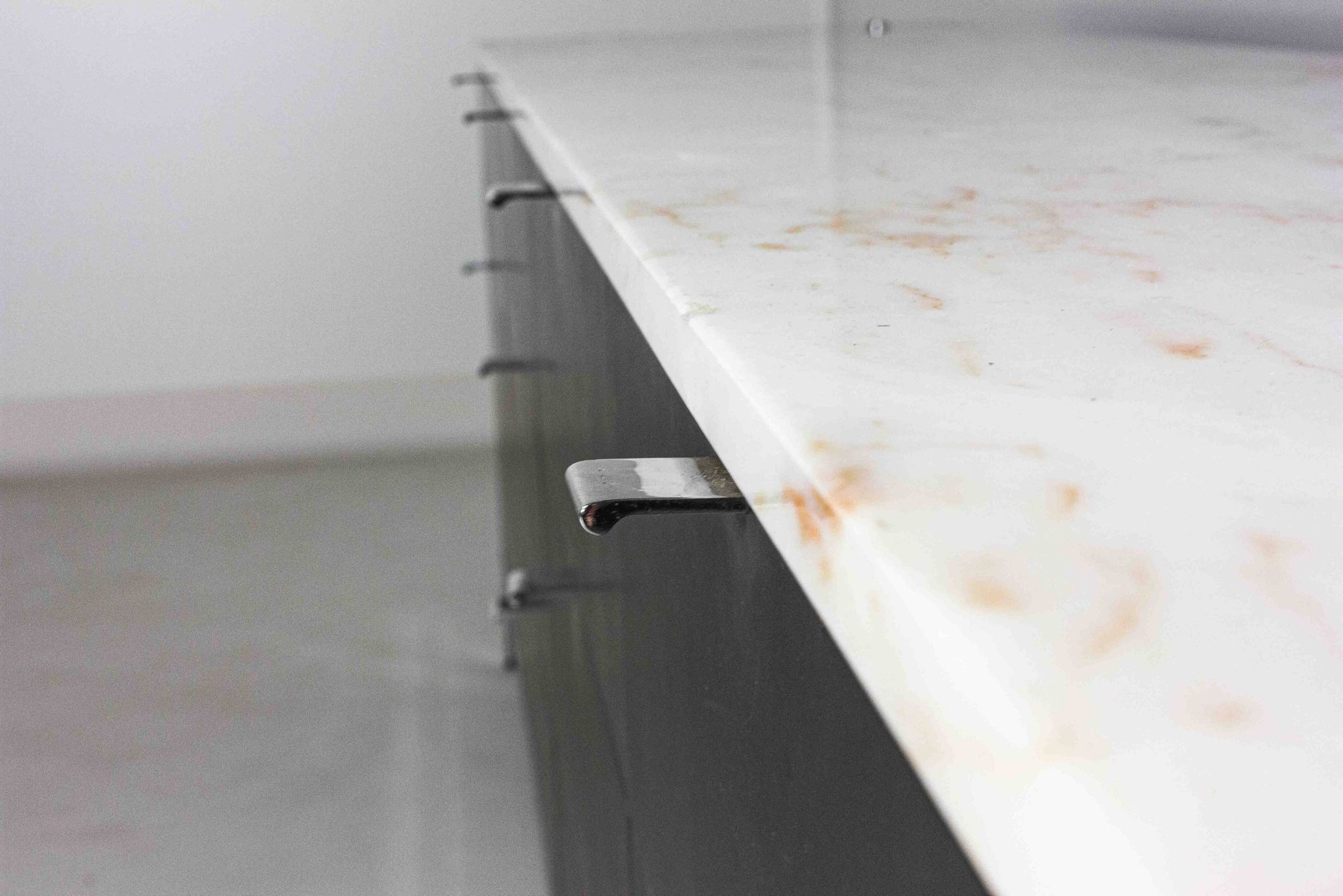 Executive sideboard by Florence Knoll with 'rosé aurore' marble top