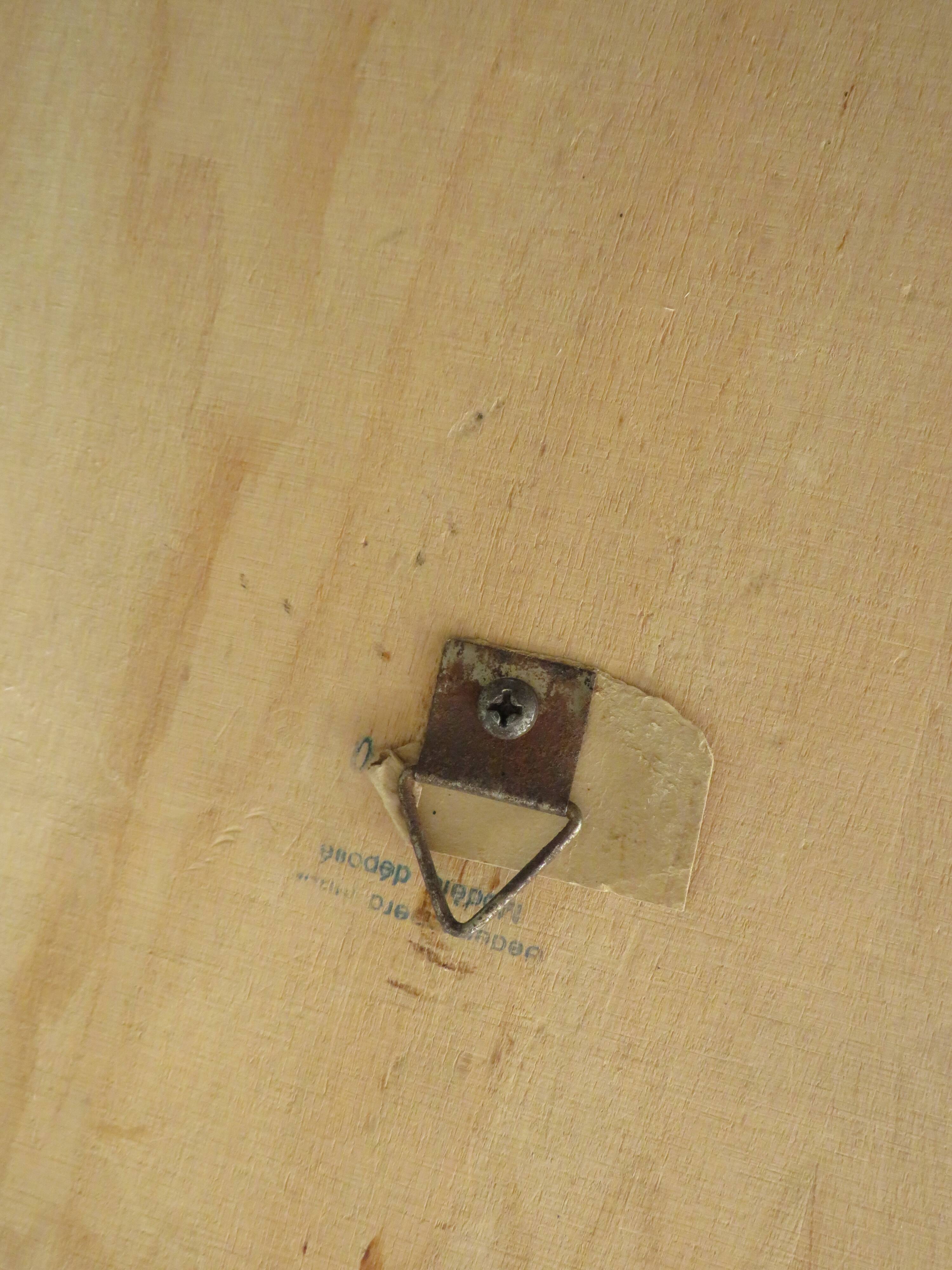 Free-form mirror with gold edge, 1950, 40x27 cm