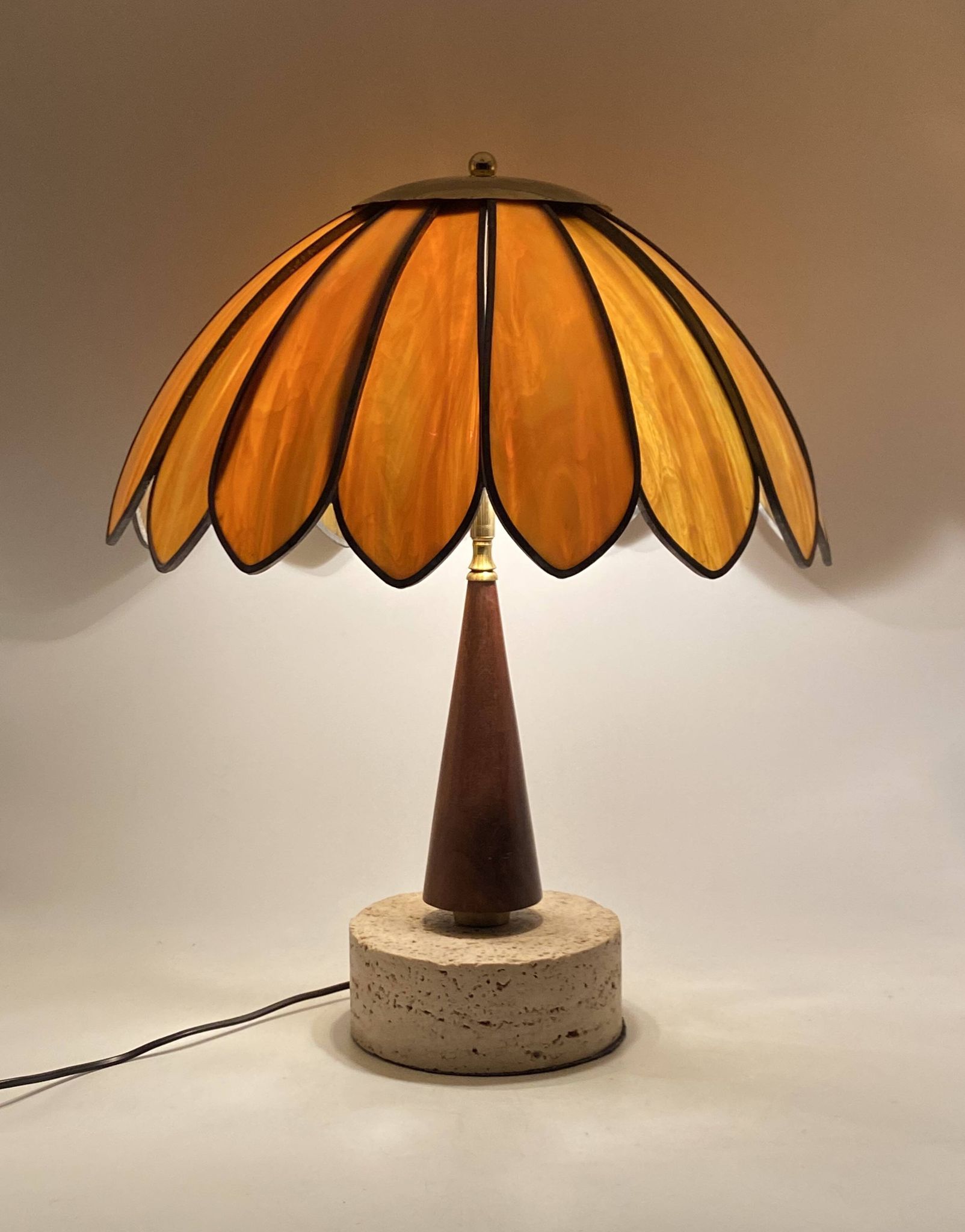 Hollywood regency important table lamp, Italy 1970 ca.