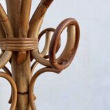 Vintage Bamboo and Rattan Parrot Coat Rack, 1960s