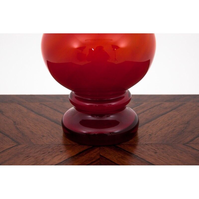 Mid-Century Modern Orange Jug Vase , Poland, 1980s