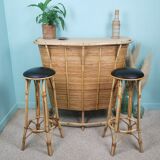 Rattan bar and stools