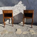 Pair of cherry bedside tables