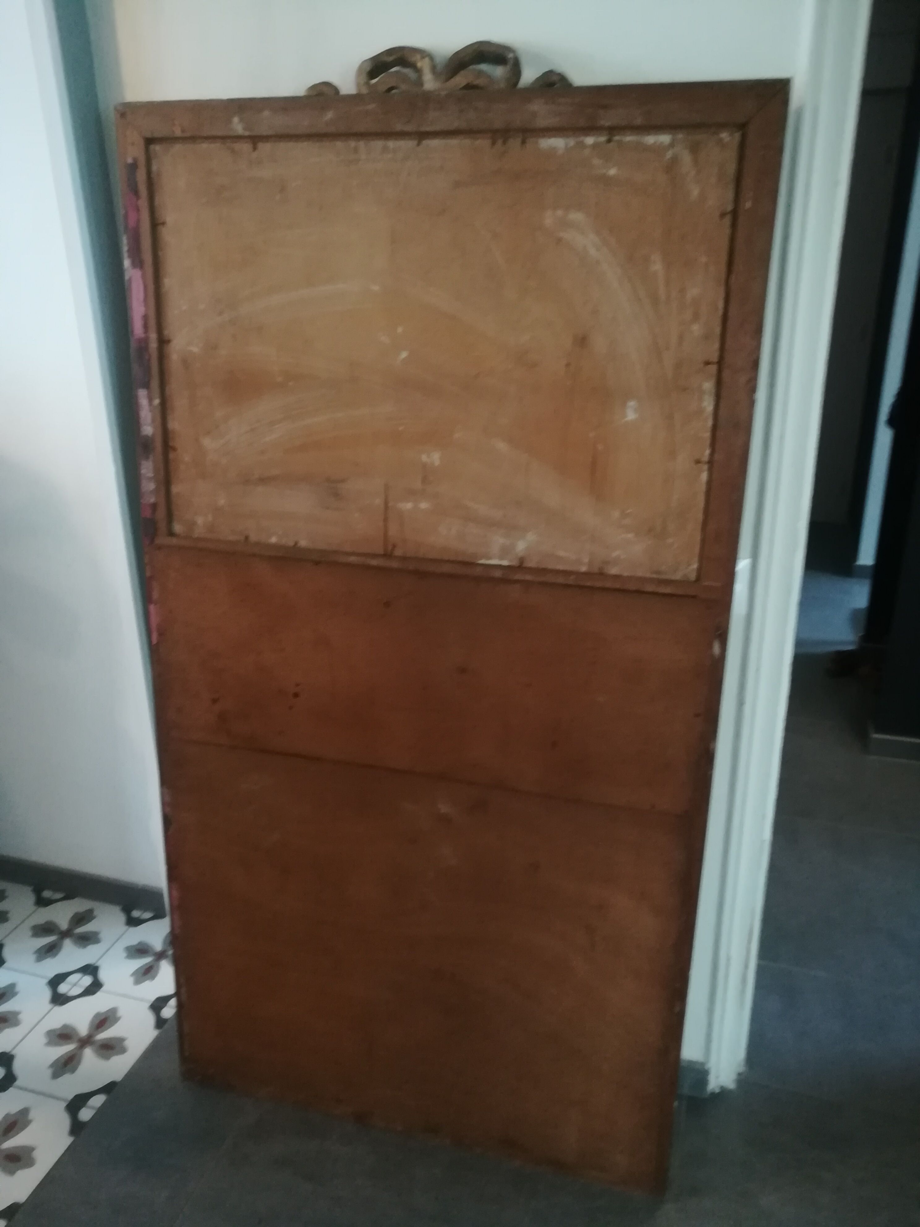 Louis XVI style mirror trumeau with angels 89x172cm