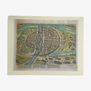 Carte historique de Paris en 1590