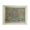 Historic map of Paris in 1590