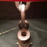 Vintage 1960s navy liner chain lamp red light